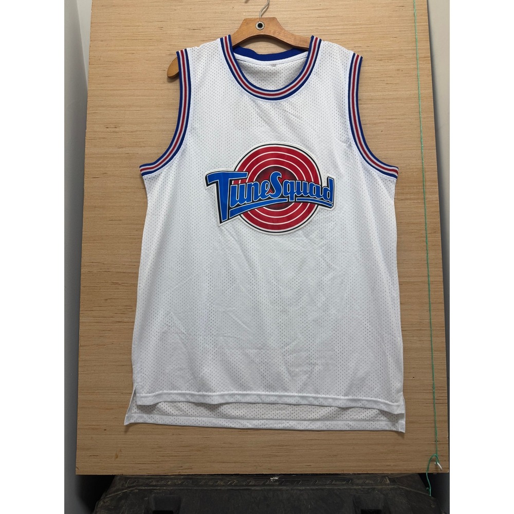 Space Jam Tune Squad Bugs Bunny 1 Basketball Jersey White XXL Mens Mesh Tank